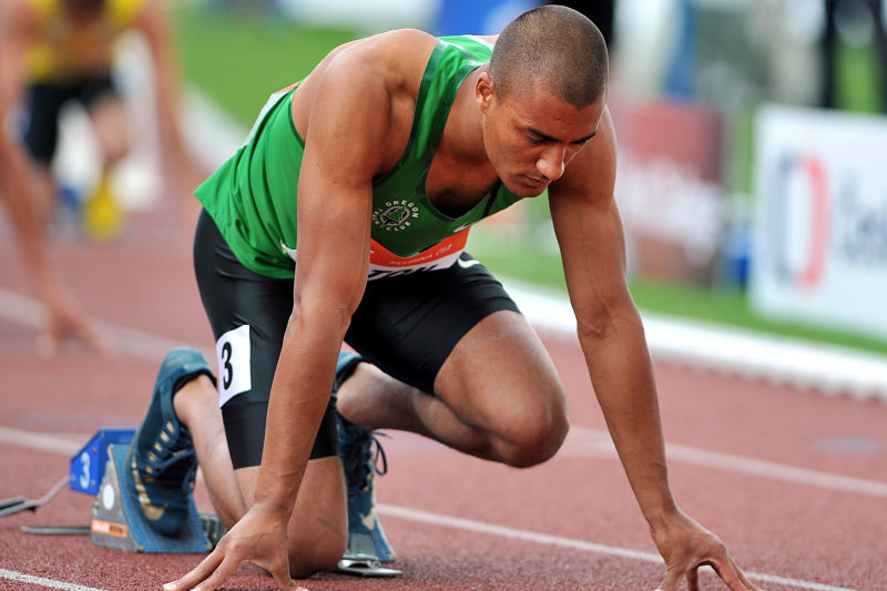 Světový rekordman v desetiboji Američan Ashton Eaton. Světový rekordman v desetiboji Američan Ashton Eaton.