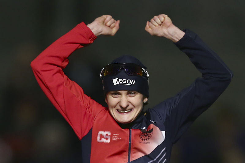 Dvojnásobná mistryně světa Martina Sáblíková. Dvojnásobná mistryně světa Martina Sáblíková.