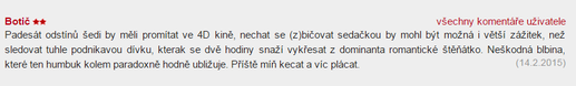 Snímek si vysloužil množství komentářů na serveru csfd.cz.