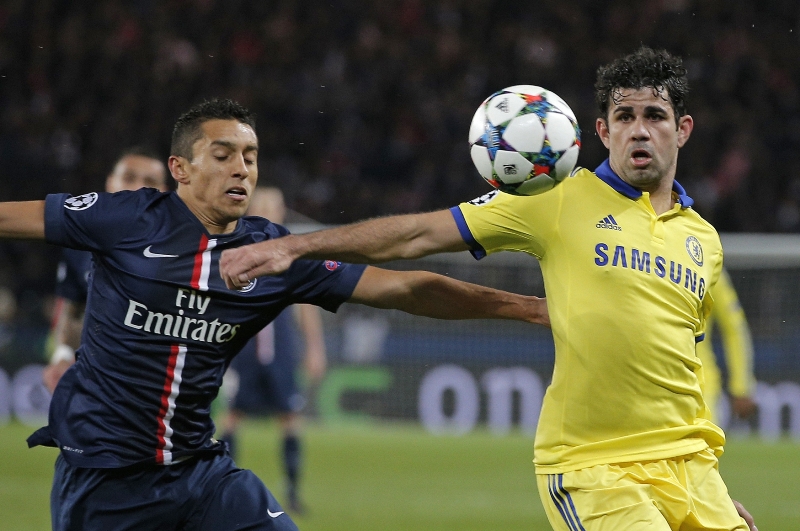 Marquinhos (vlevo) a Diego Costa.