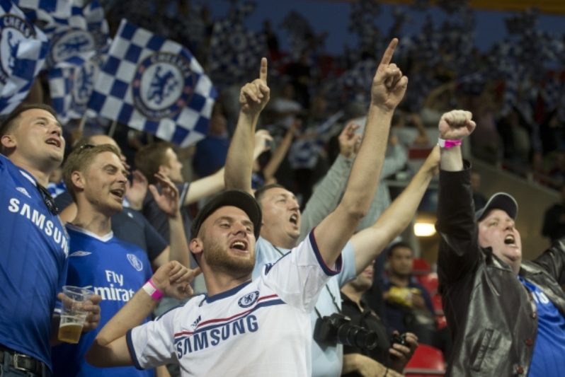 Fanoušci Chelsea.