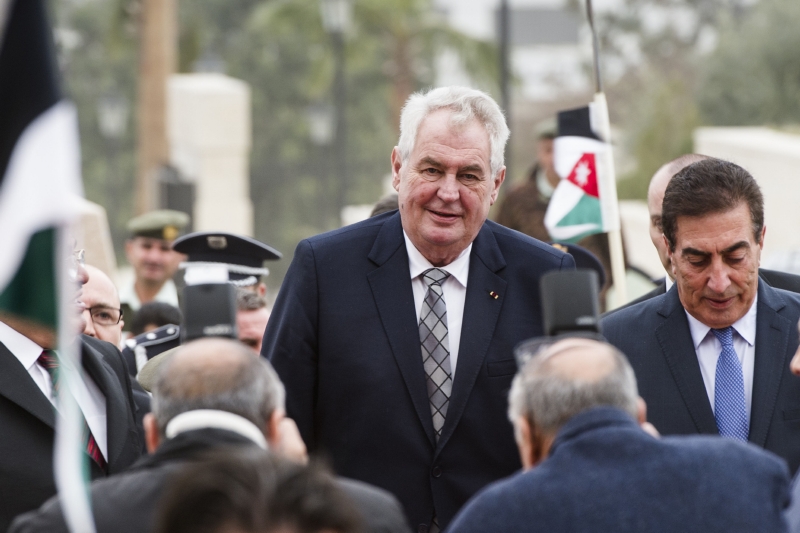 Prezident Miloš Zeman se setkal v Ammánu s předsedy obou komor jordánského parlamentu.