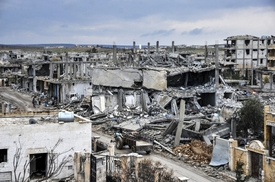 Kobani po bojích s islamisty.