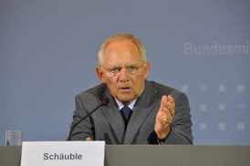 Německý ministr financí Wolfgang Schäuble.
