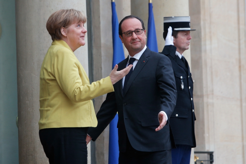 Angela Merkelová a Francois Hollande.