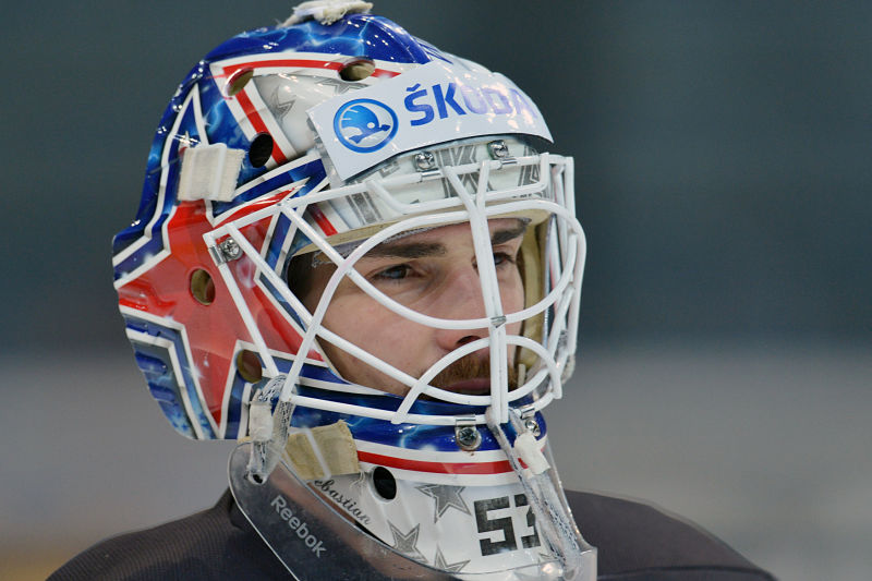 Brankář Alexandr Salák.
