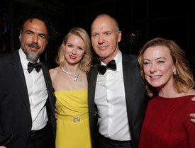 Zleva Alejandro González Iňárritu, Naomi Wattsová, Michael Keaton a Nancy Utleyová.