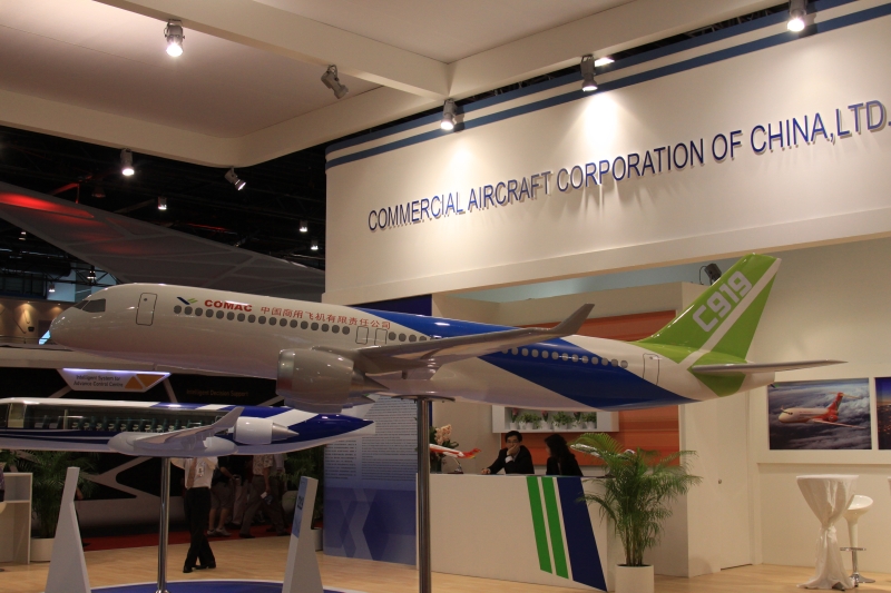 Model letadla Comac C919.