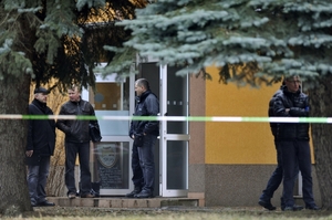 Policejní zásah v Uherském Brodu.