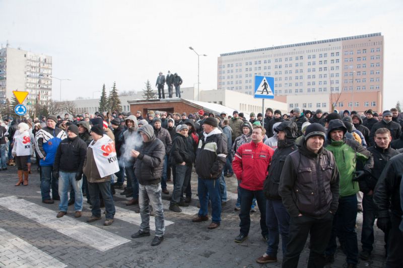 Únorová stávka v těžební společnosti JSW.