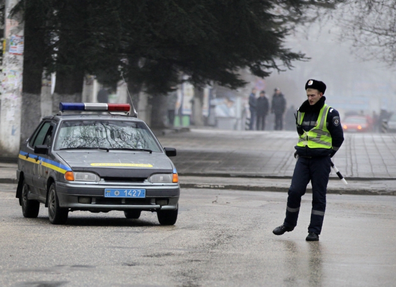 Ukrajinský policista (ilustrační foto). Ukrajinský policista (ilustrační foto).
