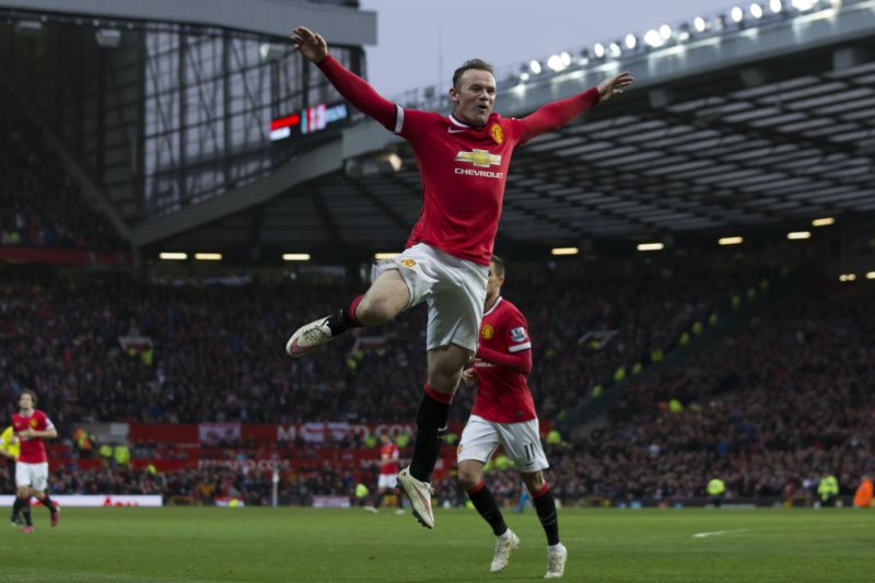 Radující se Wayne Rooney. 
