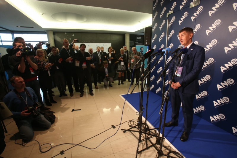 Předseda hnutí ANO Andrej Babiš na víkendovém celorepublikovém sněmu. 
