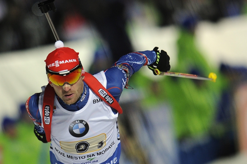 Michal Šlesingr, člen zlaté smíšené štafety z finského Kontiolahti.