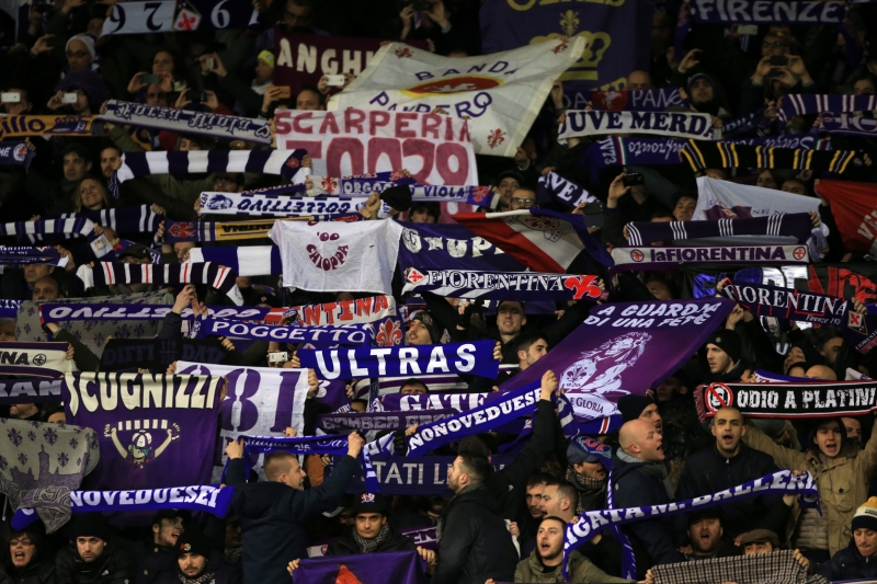 Fanoušci Fiorentiny. Fanoušci Fiorentiny.