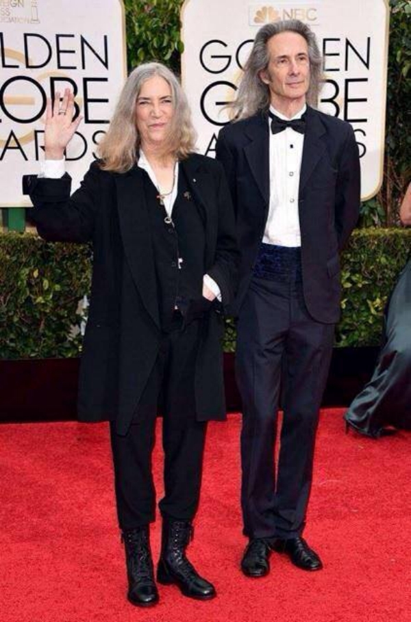  Patti Smith and Lenny Kaye na Zlatých Glóbech 2015. 