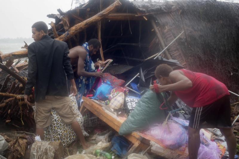 Tropická bouře na Vanuatu.