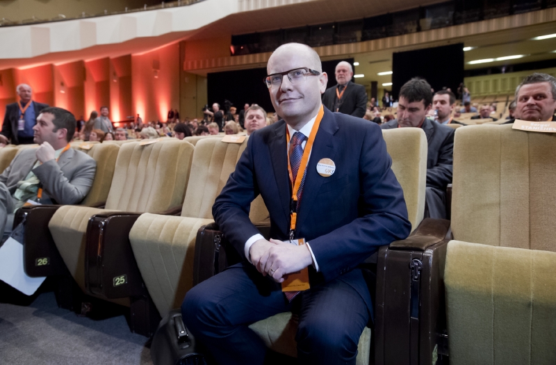 Bohuslav Sobotka na stranickém sjezdu.