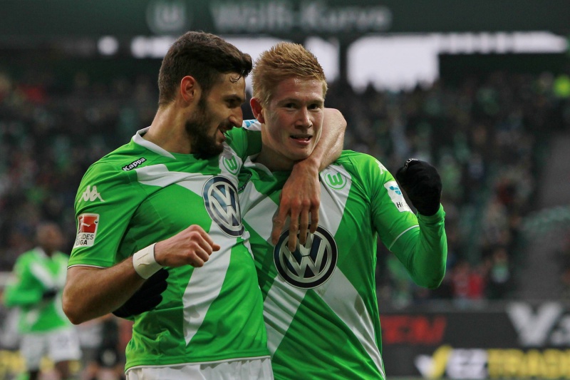 Fotbalisté Wolfsburgu.