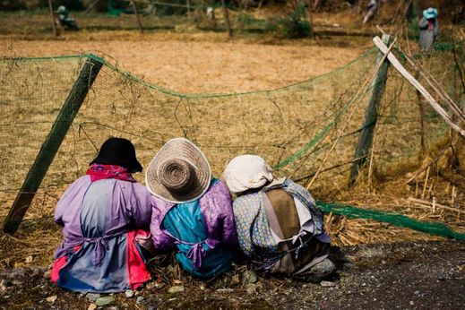 Japonka vyrábí slaměné panáky i na zakázku, například podle lidí, kteří vesničku odpustili.