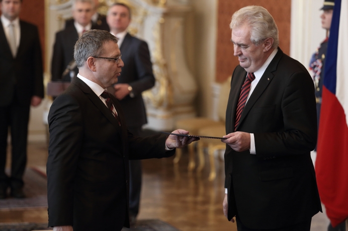 Lubomír Zaorálek a Miloš Zeman (vpravo).