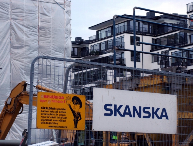 Skanska, staveniště. Skanska, staveniště.