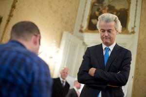 Wilders při provinčních volbách v březnu 2015.