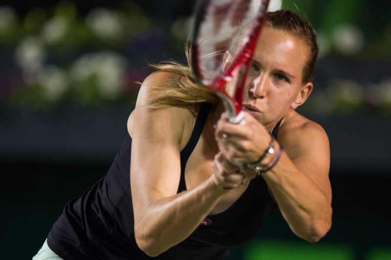 Tenistka Nicole Vaidišová doufá, že na turnaji v Miami odehraje proti favorizované Simoně Halepové dobrý zápas. 