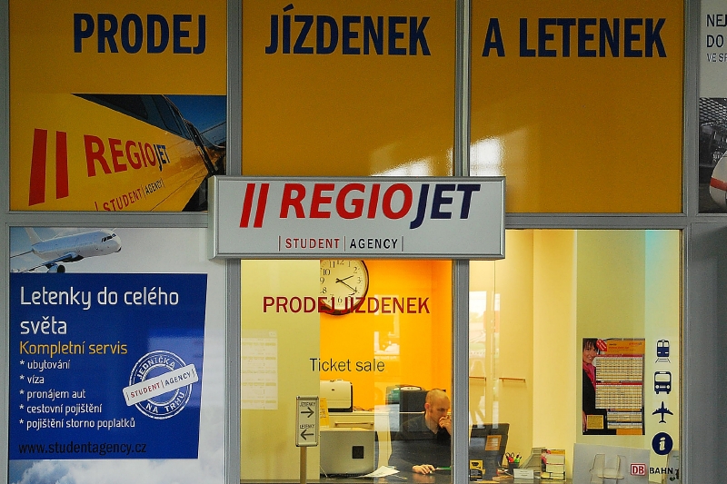 Prodejna Student Agency.