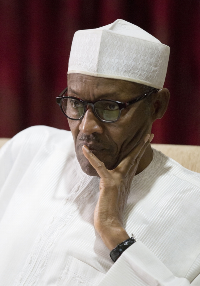 Vítěz voleb Muhammadu Buhari.