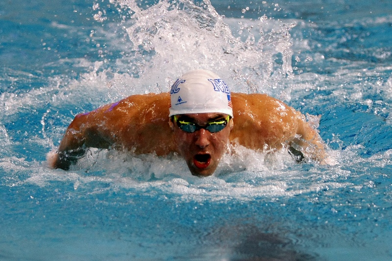 Americký plavec Michael Phelps. Americký plavec Michael Phelps.