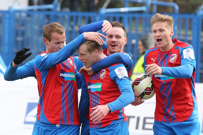 Radost fotbalistů Plzně.