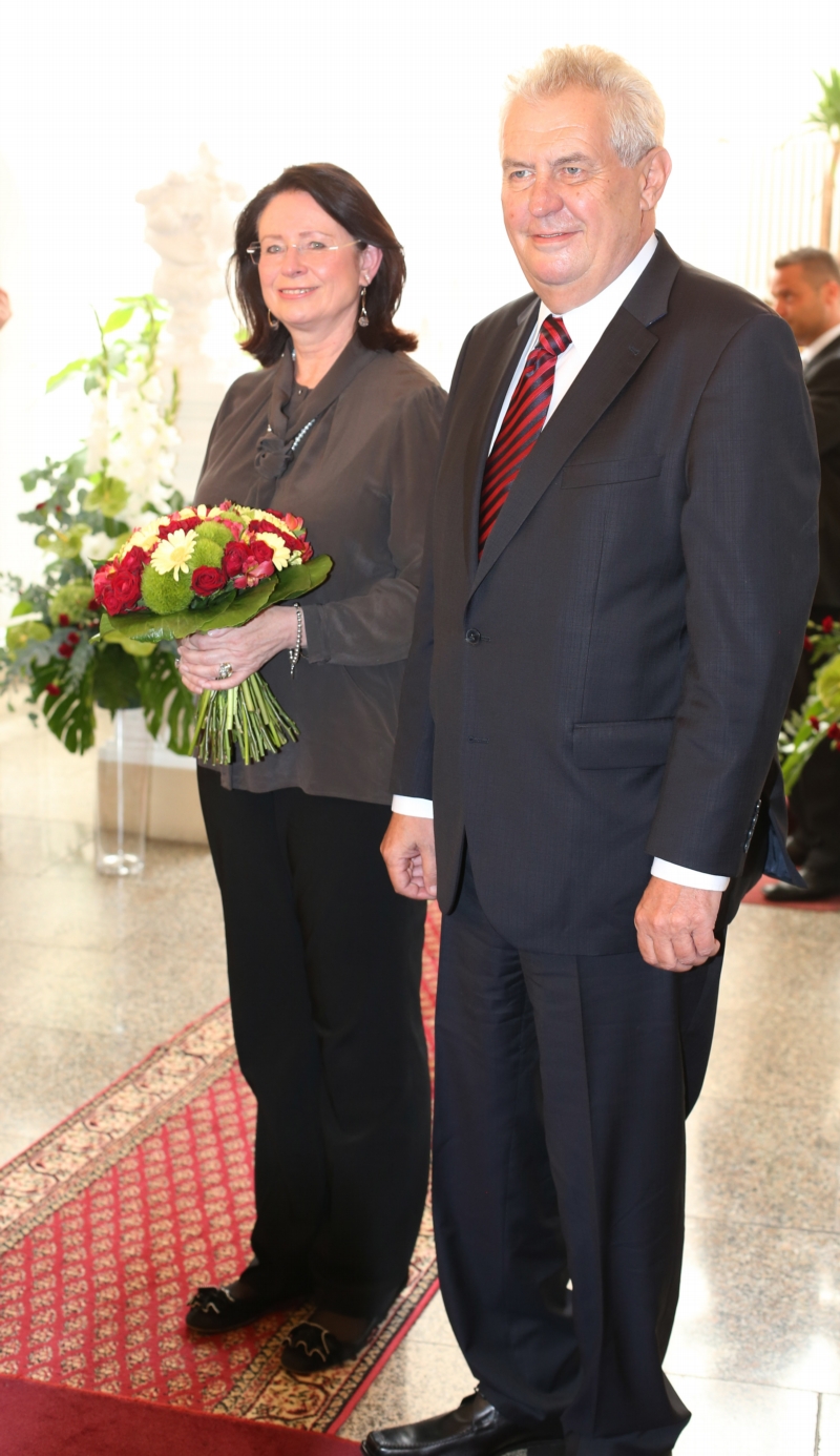 Miroslava Němcová a Miloš Zeman v roce 2013.