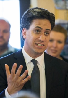 Předseda labouristické strany Ed Miliband.