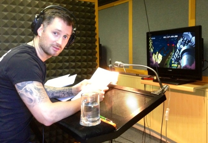 Petr Vágner v dabingovém studiu. 