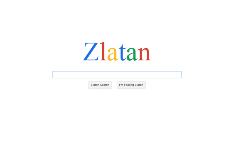Originální "Zlatanův" vyhledávač. 