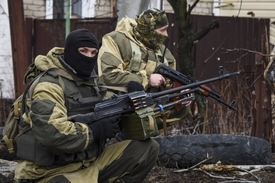 Proruští separatisté u Doněcku.