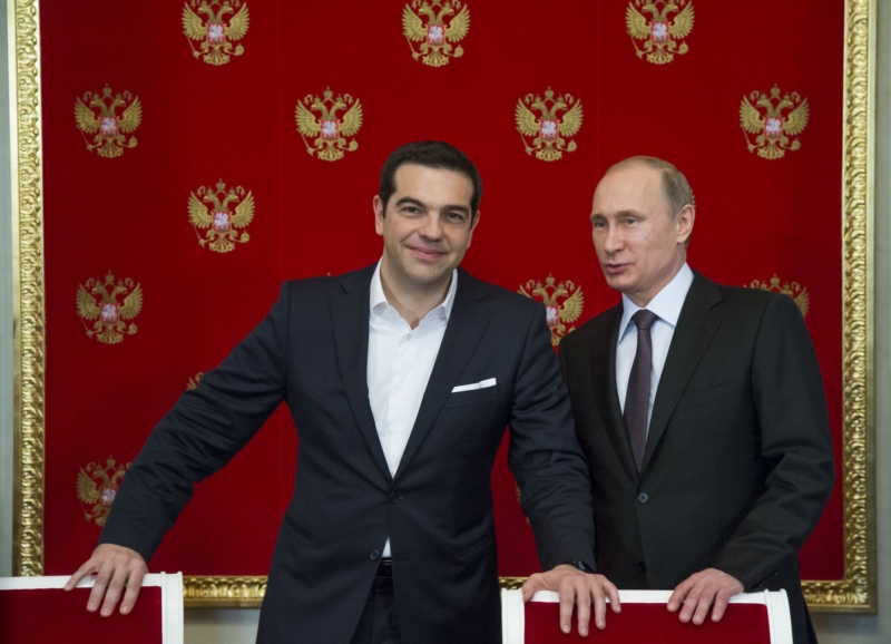 Řecký premiér Alexis Tsipras a ruský prezident Vladimir Putin. Řecký premiér Alexis Tsipras a ruský prezident Vladimir Putin.