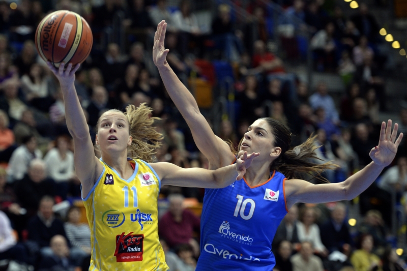 Kateřina Elhotová během čtvrtfinále Euroligy.