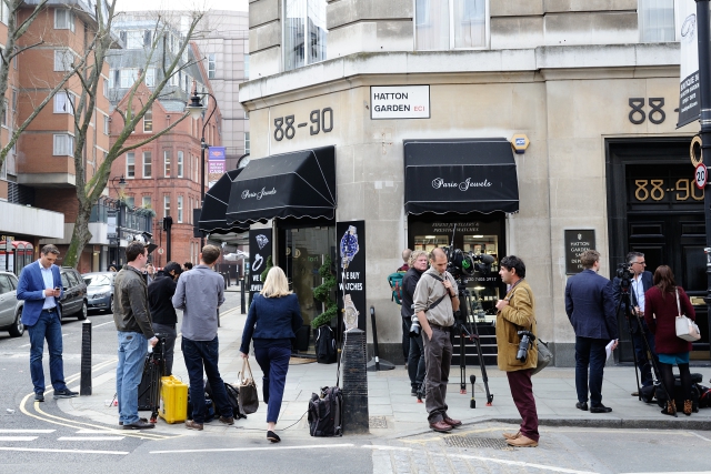 Místo krádeže šperků Hatton Garden.