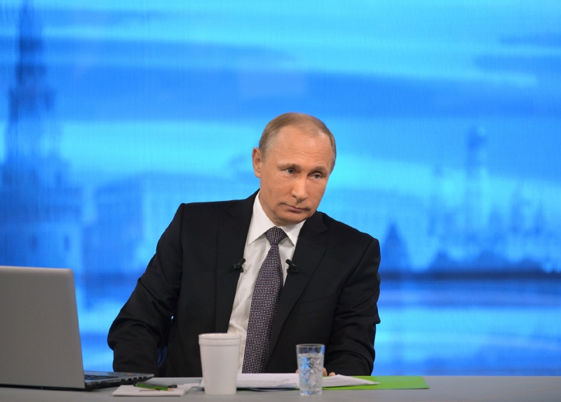 Vladimir Putin na besedě s občany.