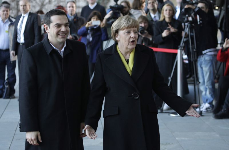 Angela Merkelová a Alexis Tsipras.