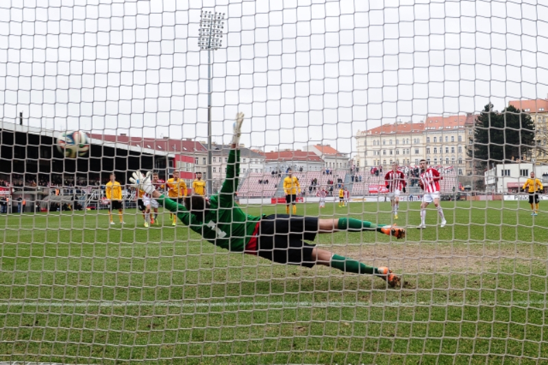 Momentka z utkání Viktorie Žižkov.