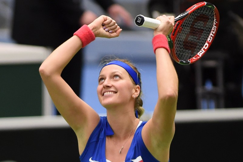 Petra Kvitová získala v první nedělní dvouhře rozhodující třetí bod.