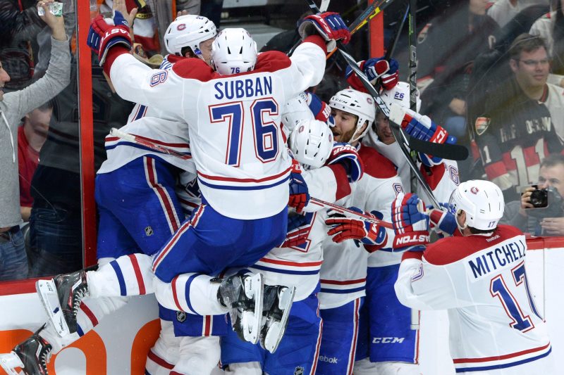 Hokejisty Montrealu dělí po vítězství v Ottawě 2:1 v prodloužení jediná výhra od postupu do druhého kola play off NHL. 