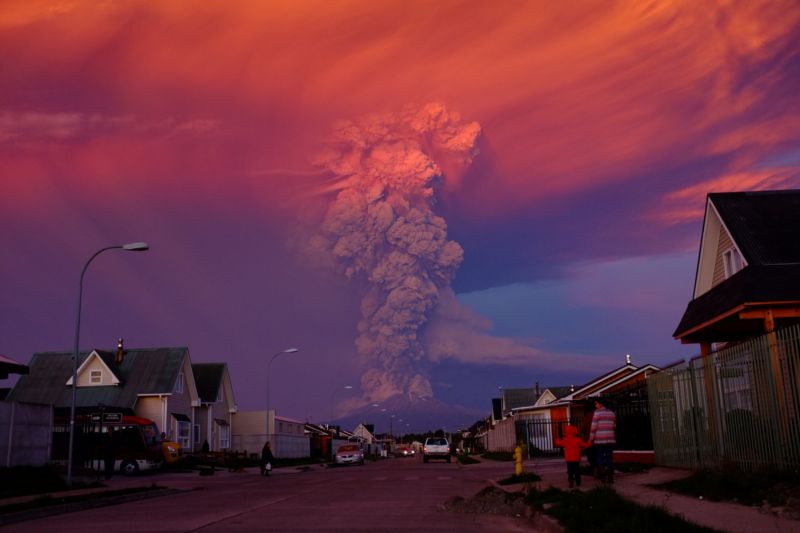 Erupce sopky Calbuco.