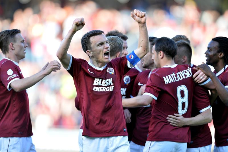Radost fotbalistů Sparty.