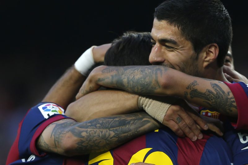 Suárez, Messi a Neymar. To je současná síla Barcelony. 