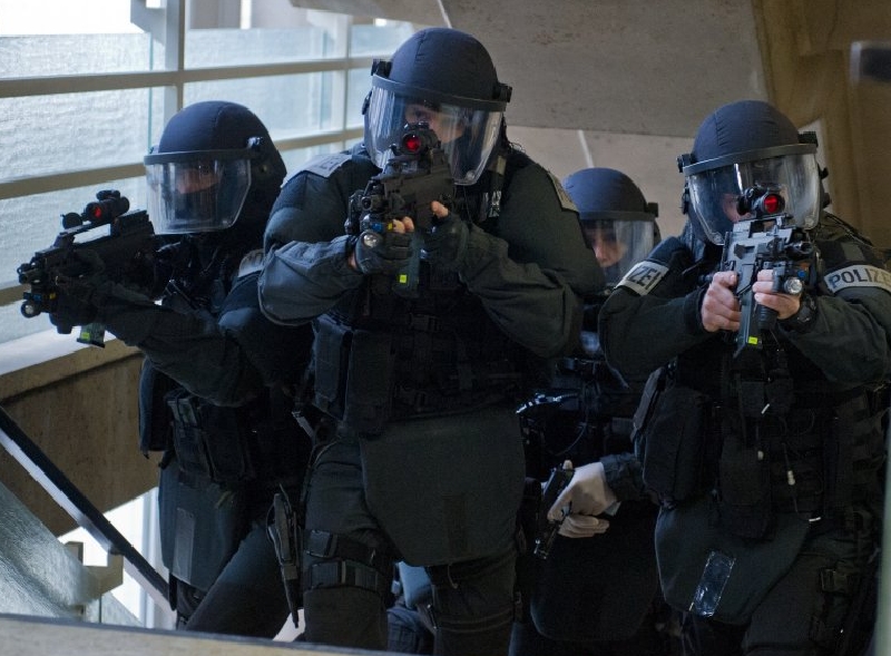 Zásah speciální jednotky německé police.