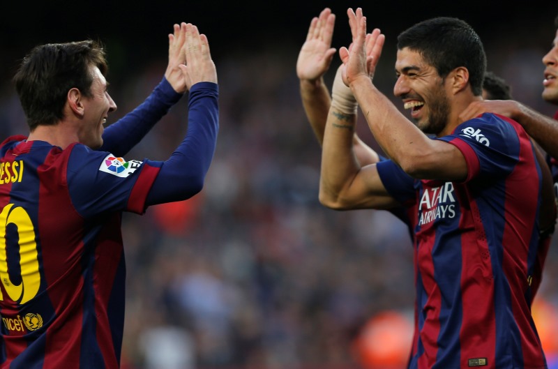 Lionel Messi a Luis Suárez.